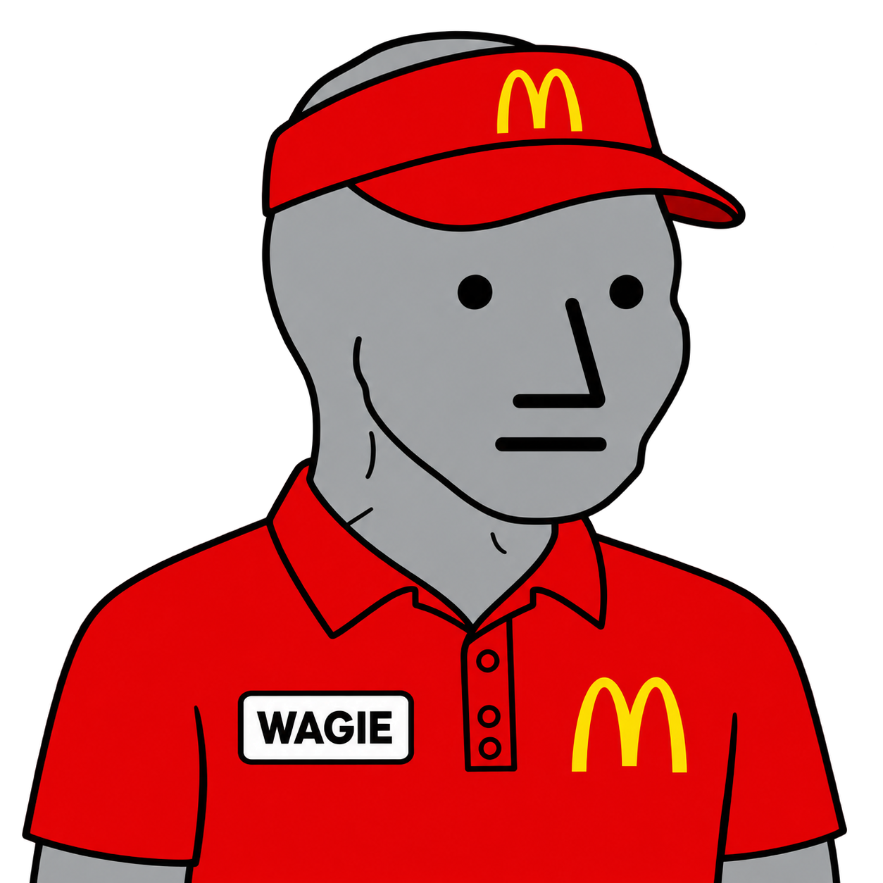 Wagie in his work uniform